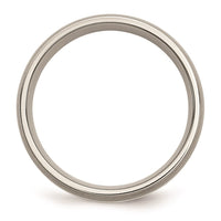 Titanium Sterling Silver Inlay 6mm Brushed Band | TB210 ,