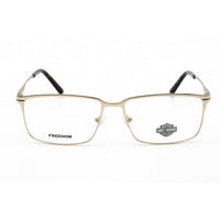 Harley Davidson Men's Eyeglasses - Pale Gold Metal Rectangular Frame | HD9016 032 ,