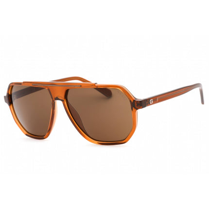 Guess Factory Men's Sunglasses - Shiny Light Brown Full Rim Frame | GF5088 45E ,