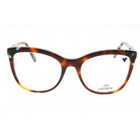 Lacoste Women's Eyeglasses - Havana Plastic Cat Eye Shape Full Rim Frame | L2884 214 ,