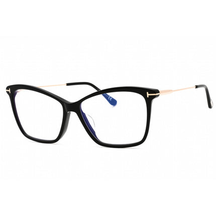 Tom Ford Women's Eyeglasses - Shiny Black Plastic Cat Eye Frame | FT5687-F-B 001 ,