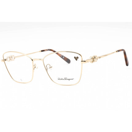 Salvatore Ferragamo Women's Eyeglasses - Gold Cat Eye Full Rim Frame | SF2224 710 ,