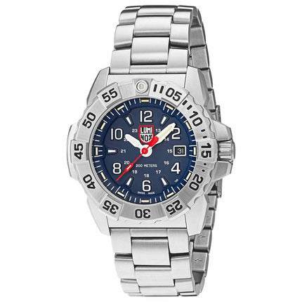Luminox Men's Quartz Watch - Navy Seal Steel Blue Dial Silver Bracelet | 3254 ,