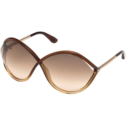 Tom Ford Women's Sunglasses - Dark Brown/Other Plastic Oversized Frame | FT0528 50F ,