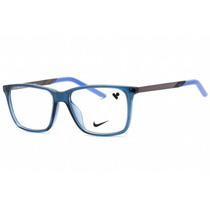 Nike Unisex Eyeglasses - Mystic Navy Injected Propionate Rectangular | NIKE 7258 413 ,