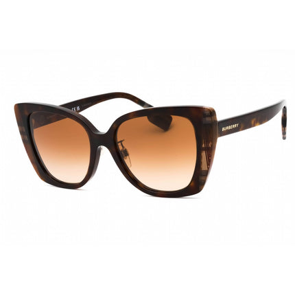 Burberry Women's Sunglasses - Dark Havana/Check Brown Full Rim Frame | 0BE4393F 405313 ,