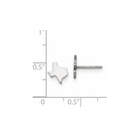 14k White Gold TX Small State Earring ,