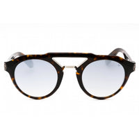 Philipp Plein Men's Sunglasses - Shiny Dark Havana Plastic Round Frame | SPP045M 722X ,