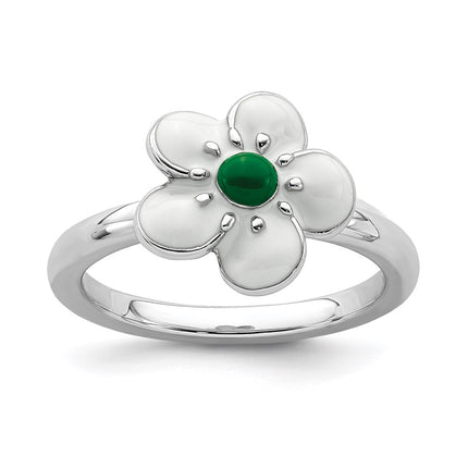 Sterling Silver Stackable Expressions Hawthorn Ring | QSK931 ,