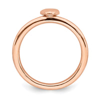 Sterling Silver Stackable Expressions Pink-plated Puffed Heart Ring | QSK1988 ,