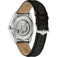 Bulova Men's Watch - Surveyor Open Heart Black and Silver Tone Dial Strap | 96A273 ,