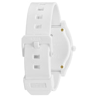 Nixon A1191297 Men's The Time Teller P Gold Ano White Dial Plastic Strap Watch ,