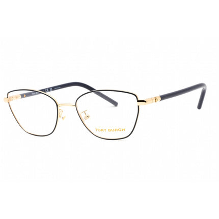 Tory Burch Women's Eyeglasses - Shiny Gold/Navy Metal Cat Eye Frame | 0TY1074 3311 ,