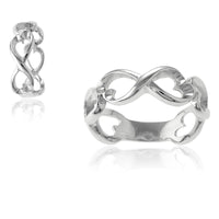 Sterling Silver Open Infinity Ring - W-9646 ,