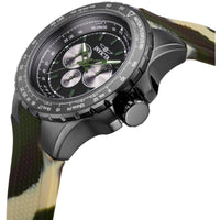 Invicta Men's Watch - Aviator Quartz Chrono Gunmetal and Green Dial Strap | 39307 ,