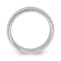 Sterling Silver Stackable Expressions Rhodium Ring | QSK307 ,