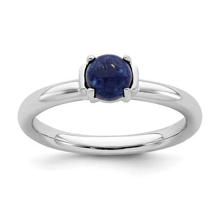 Sterling Silver Stackable Expressions Polished Blue Lapis Ring | QSK620 ,