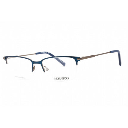 Adensco Men's Eyeglasses - Matte Blue Rectangular Half Rim Frame | AD 142 0FLL 00 ,
