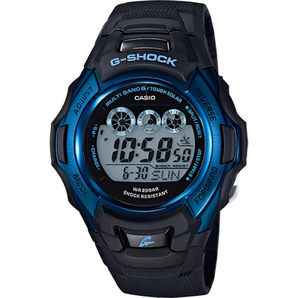 Casio Men's Digital Watch - G-Shock World Time Black Resin Strap Alarm | GWM500F-2 ,