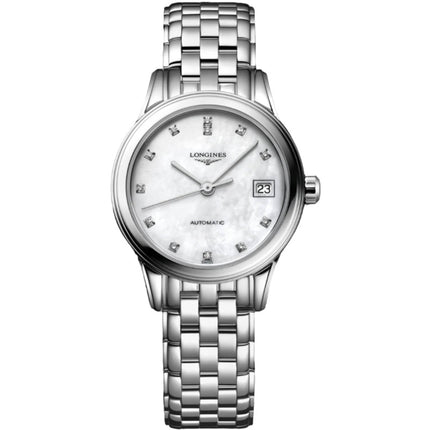 Longines Women's Watch - Flagship Automatic White Mother of Pearl Dial | L42744876 ,