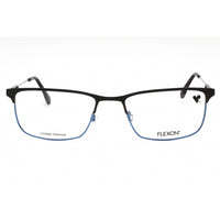 Flexon Men's Eyeglasses - Black/Blue Metal Rectangular Full Rim | FLEXON E1120 003 ,