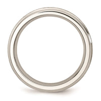 Stainless Steel Grooved Edge 6mm Satin and Polished Band | SR84 ,