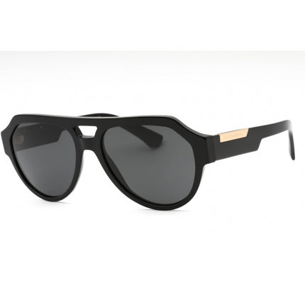 Dolce & Gabbana Men's Sunglasses - Black Plastic Aviator Full Rim | 0DG4466 501/87 ,