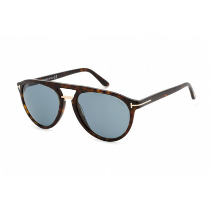 Tom Ford Men's Sunglasses - Dark Havana Plastic Pilot Frame Blue Lens | FT0697 52V ,