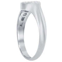 Classic Women's Silver Micro Pave CZ Round Ring - W-2767 ,