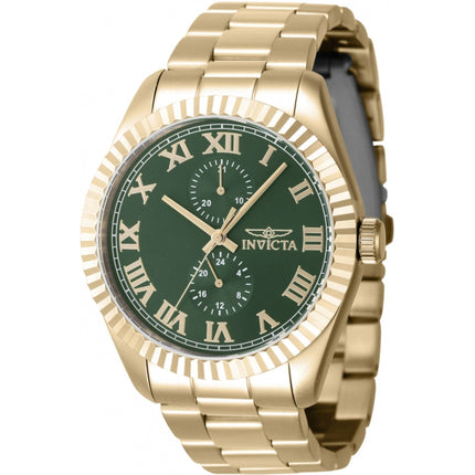 Invicta Men's Quartz Watch - Specialty Green Dial Yellow Gold Bracelet | 47430 ,