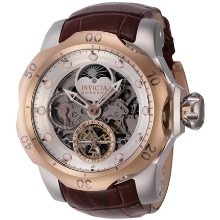 Invicta Men's Watch - Reserve Venom Silver and Rose Gold Skeleton Dial Strap | 43901 ,