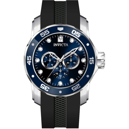Invicta Men's Watch - Pro Diver Scuba Blue Dial Black Silicone Strap Date | 45722 ,