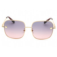 Versace Women's Sunglasses - Gold Metal Square Shape Full Rim Frame | 0VE2246D 1002I6 ,