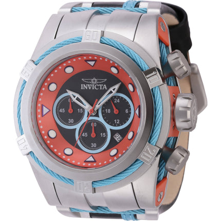 Invicta Men's Watch - Bolt Zeus quartz Chronograph Black and Orange Dial Strap | 43789 ,