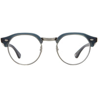 Garrett Leight Unisex Eyeglasses - Navy-Silver Acetate/Metal Round | OAKWOOD NVY-S ,