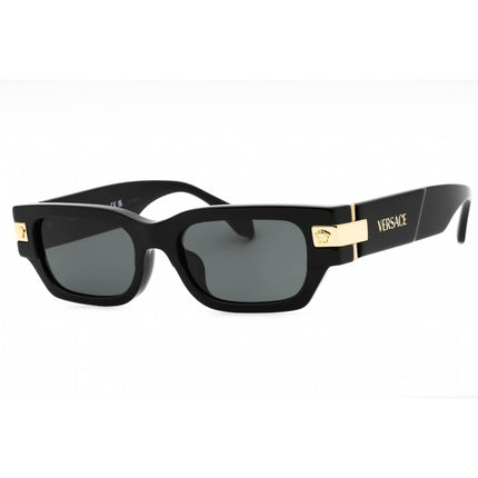 Versace Men's Sunglasses - Black Rectangular Frame Dark Grey Lens | 0VE4465F GB1/87 ,