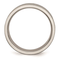 Titanium Brushed Enameled Flat 6mm Band | TB344 ,