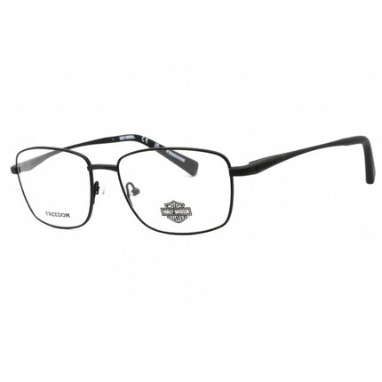 Harley Davidson Men's Eyeglasses - Matte Black Metal Rectangular Frame | HD9023 002 ,