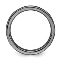 Sterling Silver Stackable Expressions Black-plated Ring | QSK265 ,