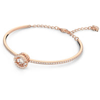Swarovski Women's Bangle Bracelet - Una Round Cut Crystals Rose Gold Plated | 5497483 ,