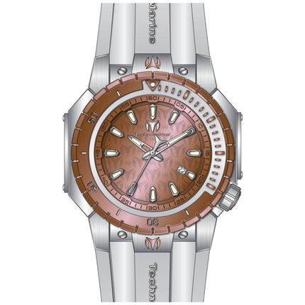 Technomarine Men's Watch - Manta Sea Quartz Rose Gold Dial Silicone Strap | TM-224005 ,