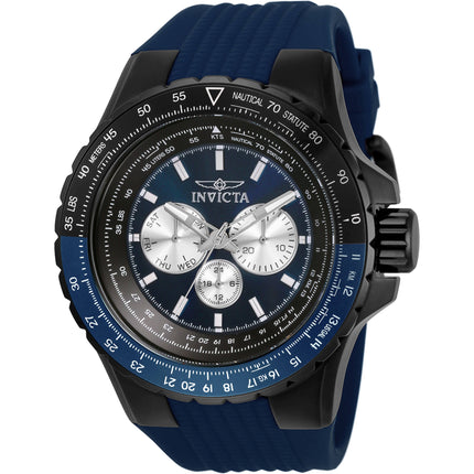 Invicta Men's Watch - Aviator Chronograph Blue, Black and Silver Dial Strap | 33037 ,