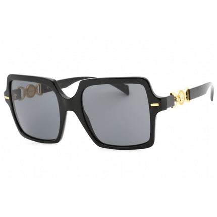 Versace Women's Sunglasses - Black Square Shape Frame Dark Grey Lens | 0VE4441 GB1/87 ,