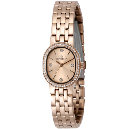 Invicta Women's Watch - Angel Crystal Quartz Rose Gold Dial Steel Bracelet | 48137 ,