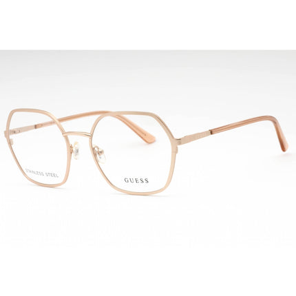 Guess Women's Eyeglasses - Pale Gold Metal Geometric Shape Full Rim Frame | GU2912 032 ,