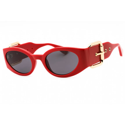 Moschino Women's Sunglasses - Red Plastic Oval Frame Grey Lens | MOS154/S 0C9A IR ,