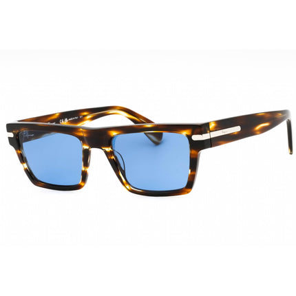 Salvatore Ferragamo Men's Sunglasses - Striped Brown Frame Blue Lens | SF1086S 216 ,