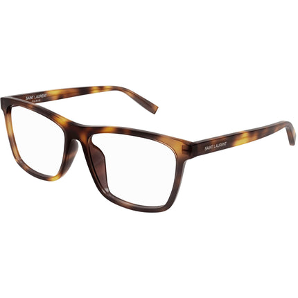 Saint Laurent Unisex Eyeglasses - Havana Rectangular Frame Demo Lens | SL505F 003 ,