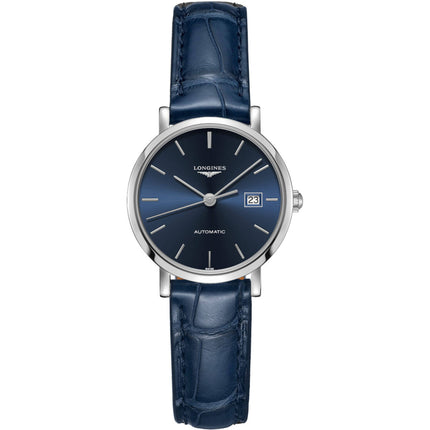 Longines Women's Watch - Elegant Automatic Blue Dial Leather Strap Date | L43104922 ,