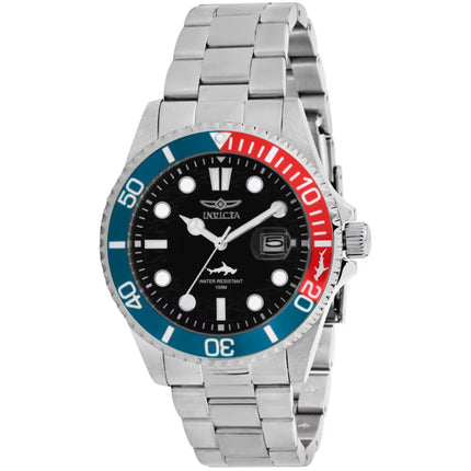 Invicta Men's Quartz Watch - Pro Diver Red and Blue Rotating Bezel Black Dial | 44708 ,